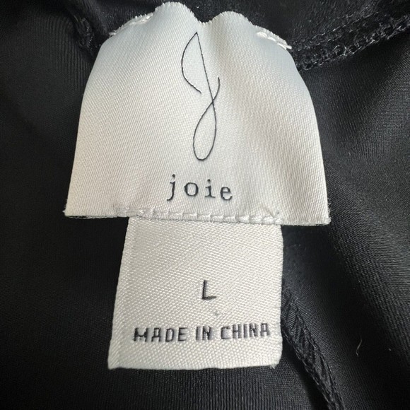 Joie Womens Black High Rise Pull On Elastic Waist Straight Leg Pants Large - Picture 8 of 8